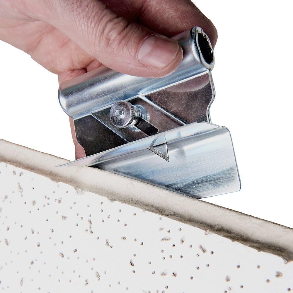 ToolPro Professional Shadowline Ceiling Tile Cutter - Precision Silver