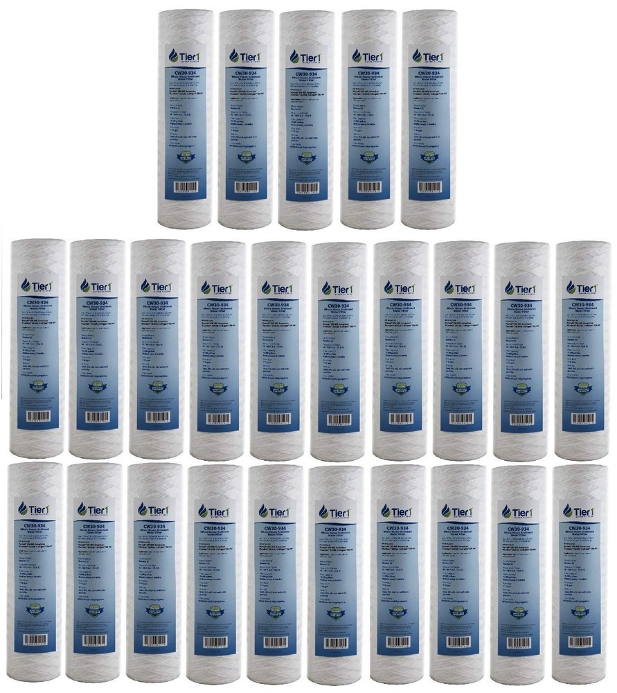 10 x 2.5 Inch 30 Micron String Wound Sediment Water Filter 25-Pack