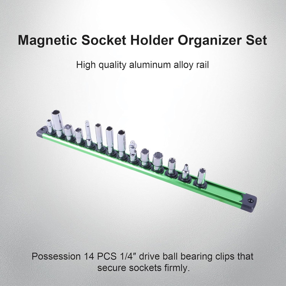 Magnetic Socket Holder Organizer Set:1/4 Inch Drive Socket Trays Socket.....