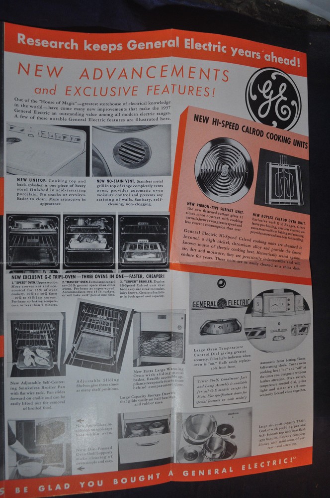 1937 General Electric Range Brochure