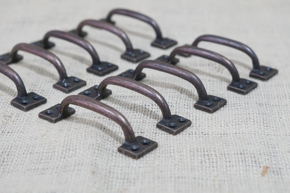 10 HANDLES DRAWER PULLS SMALL 4" ANTIQUE COPPER KITCHEN WINDOW PULL
