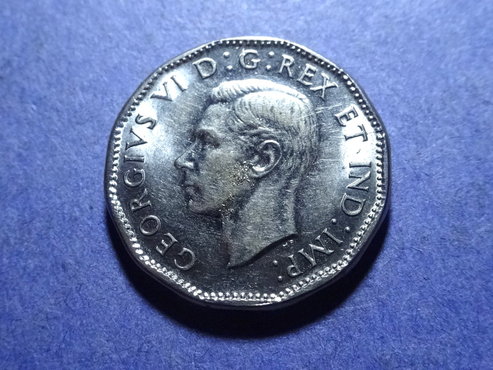 1944 Canada Victory Steel Five Cent BU