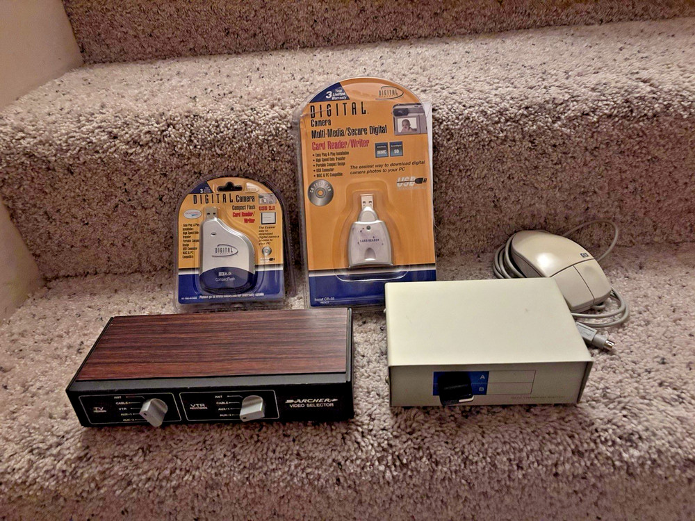 🗂️ Peripherals Lot – Digital Concepts, HP Mouse, Archer, Data Switch - Vintage