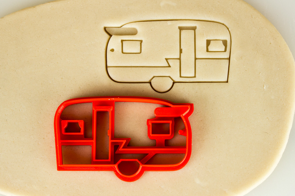 Vintage Travel Trailer Camper Glamper Cookie Cutter like SHASTA