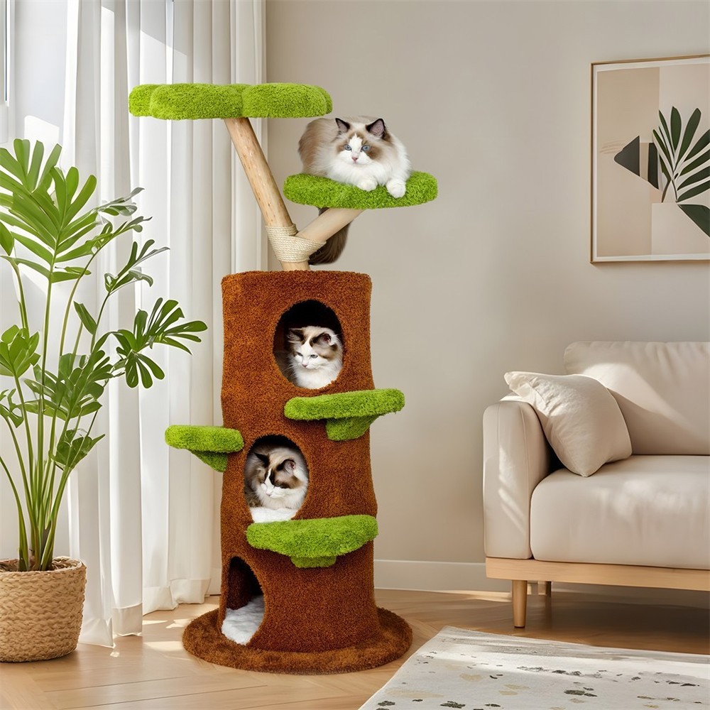 Robust Cat Tree Cat Kitty Scratching Post Fun Activity Center Padded Top Perch