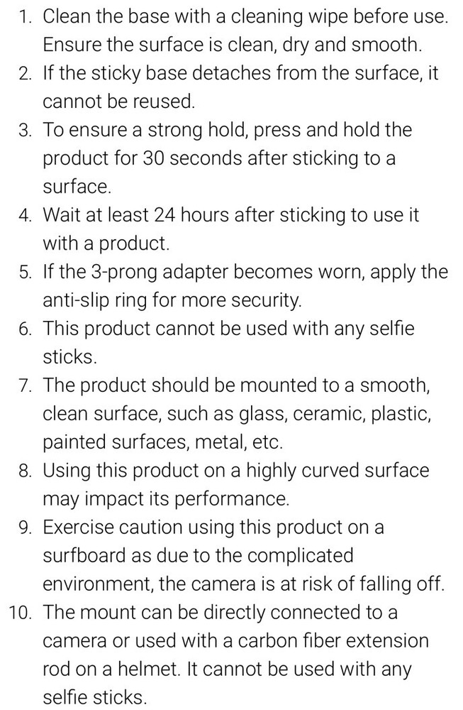 Original Insta360 Flexible Adhesive Mount - Strong & Versatile Attachment