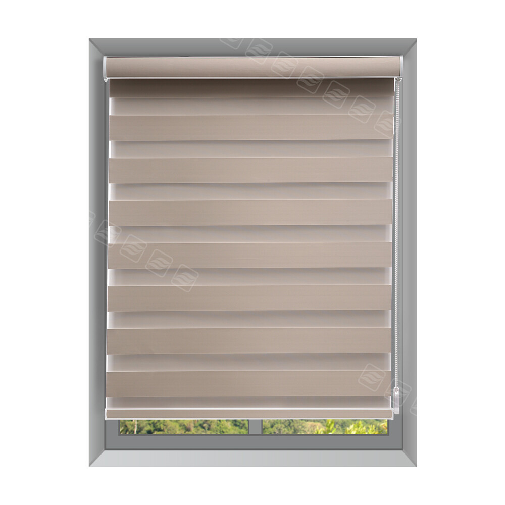 Changshade Customized Size 85% Blackout Dual Layer Zebra Shades Roller Blinds