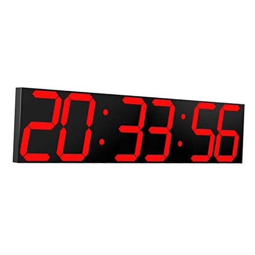 Digital Wall Clock, Oversize Led Digital Clock Large Display with Auto Red