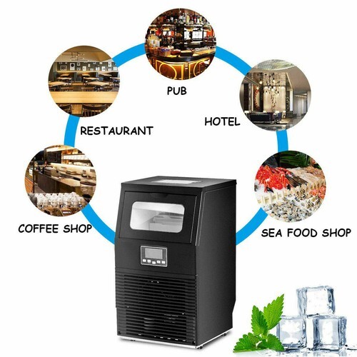 88LBS/24H Commercial Ice Maker Built-in Undercounter Ice Cube Machine Automatic