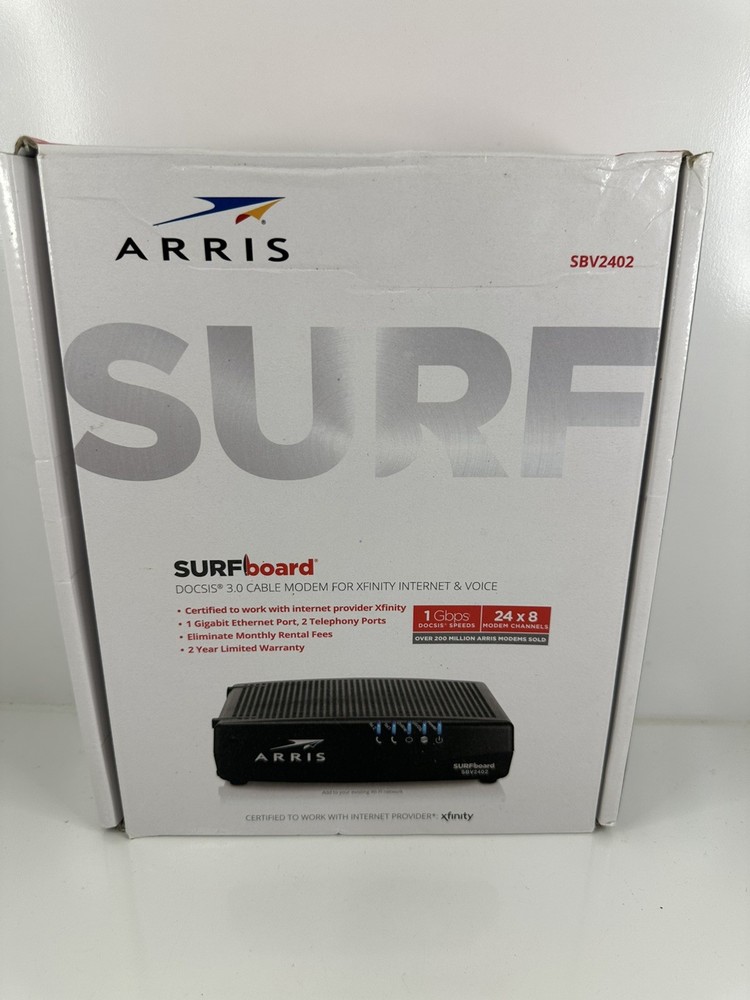 New ARRIS SURFboard SBV2402 DOCSIS 3.0 Cable Modem – XFINITY Comcast [READ]