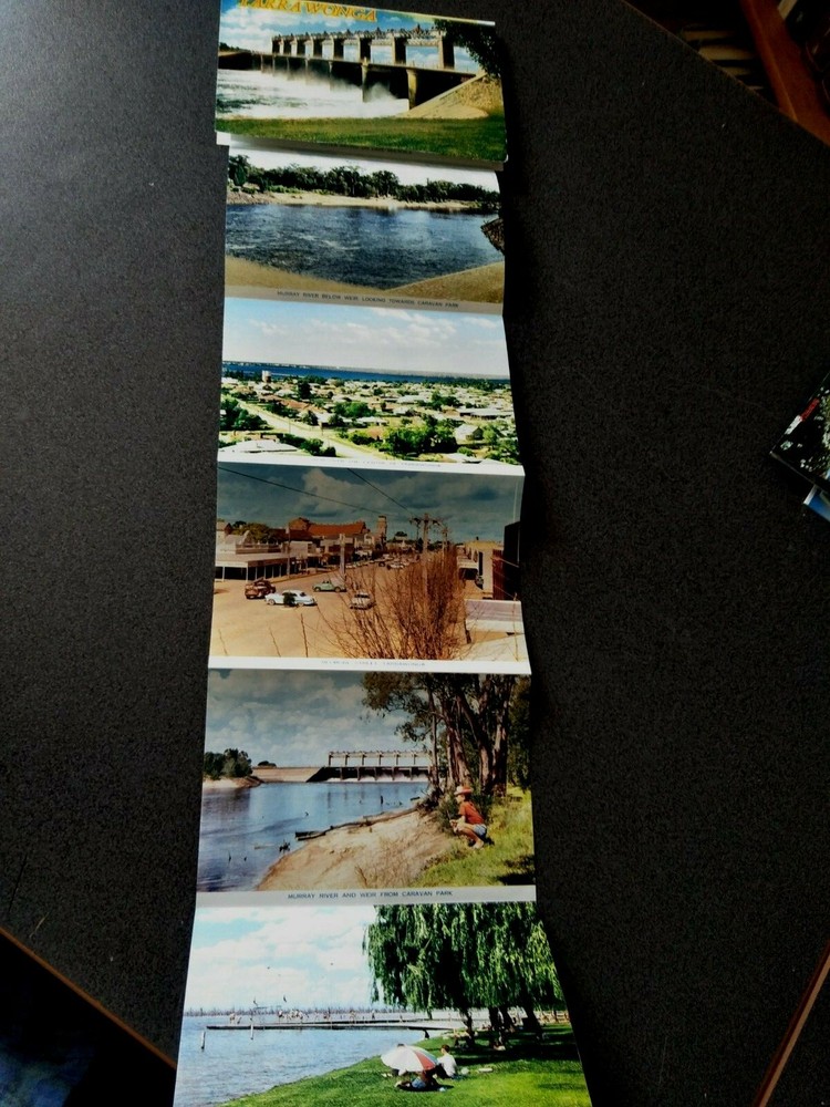YARRAWONGA FOLDOUT POSTCARD NU COLOR VUE