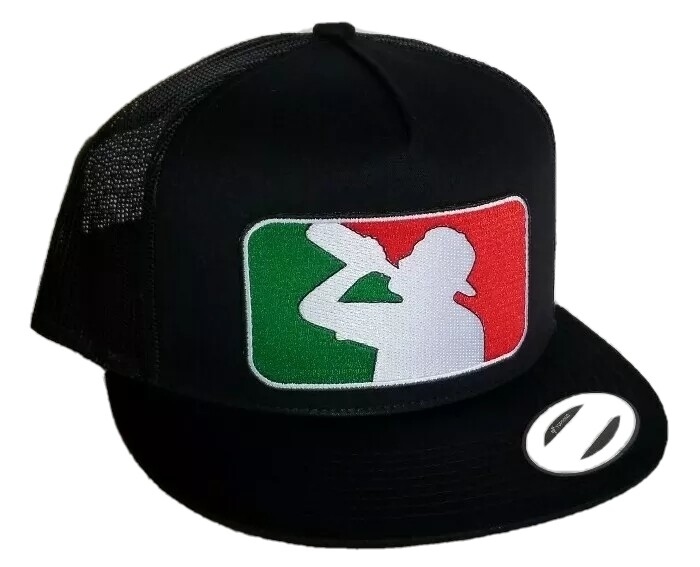 AGUASCALIENTES MEXICO HAT MESH TRUCKER BLACK SNAP BACK ADJUSTABL NEW 2LOGOS
