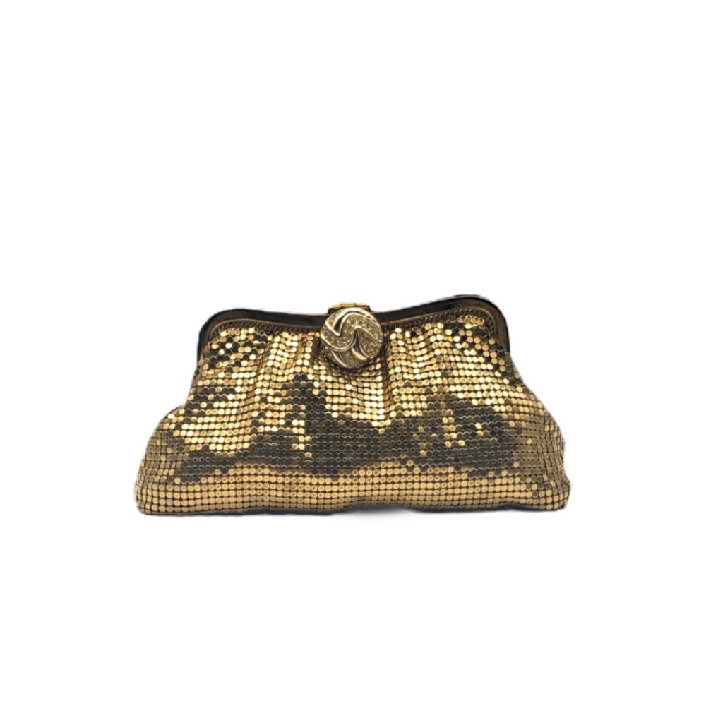 Whiting and Davis Gold Mesh Clutch Bag