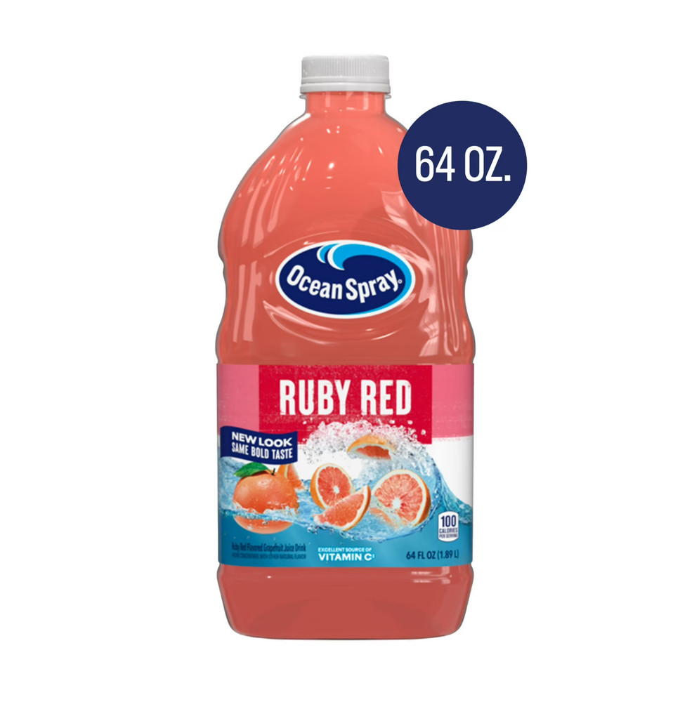 (2 pack) Ocean Spray® Ruby Red Grapefruit Juice, 64 fl oz Bottle, Free Shipping