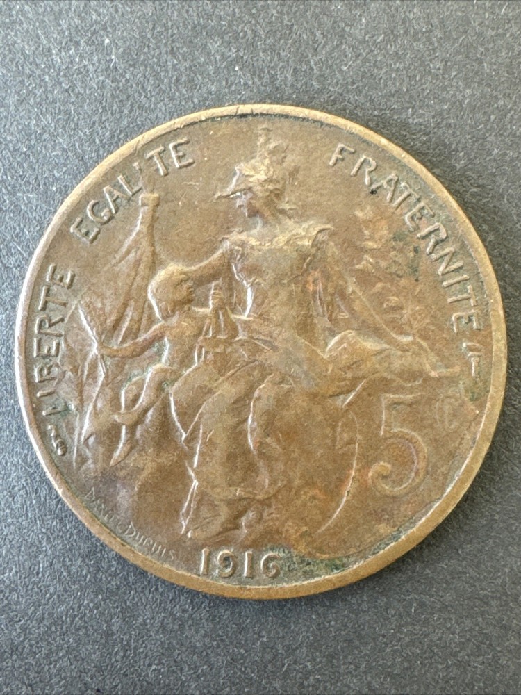 France (Third Republic) 1916 - 5 Centimes Coin
