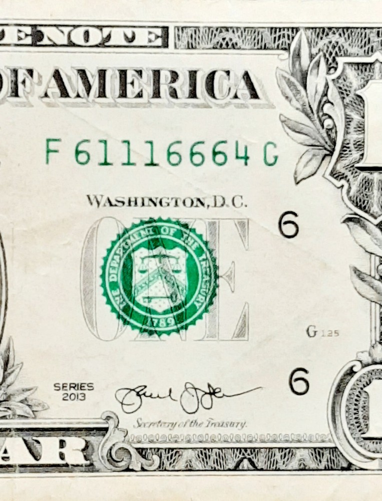 $1 ALMOST BINARY, REPEATER SERIAL 6111666 4