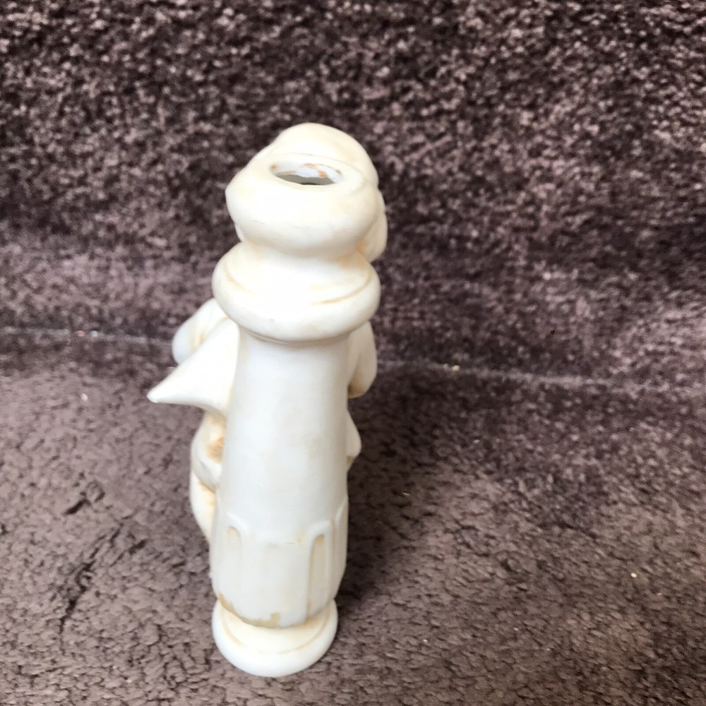 Ceramic 4” Baby Trumpet David Column Candlestick