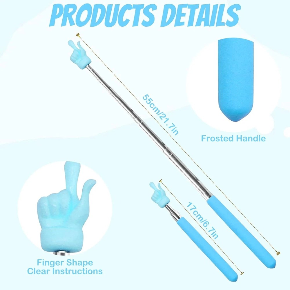 4Pcs Telescopic Teachers Pointer, Mini Extendable Hand Pointer Finger...