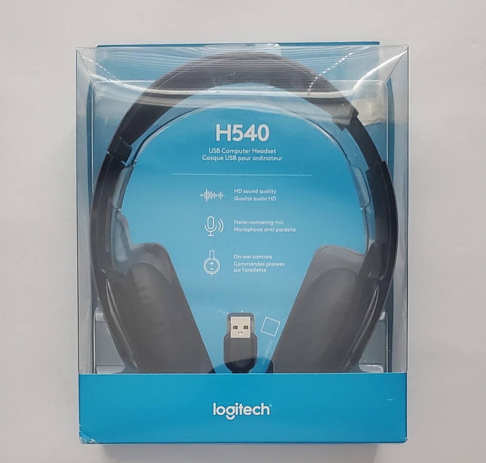 Logitech H540 USB Computer Headset w/Mic - Black