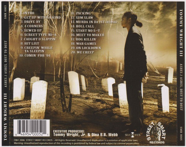 "ASHES II ASHES, DUST II DUST" - TOMMY WRIGHT III💽 (cd)