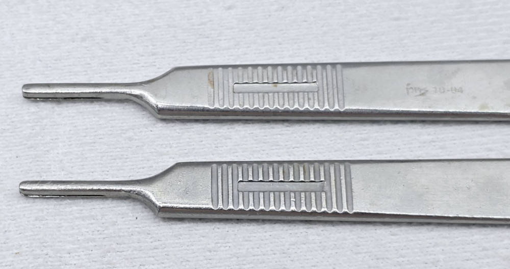 (2x) Aesculap BB73 Knife Handle #3 5" (125mm)