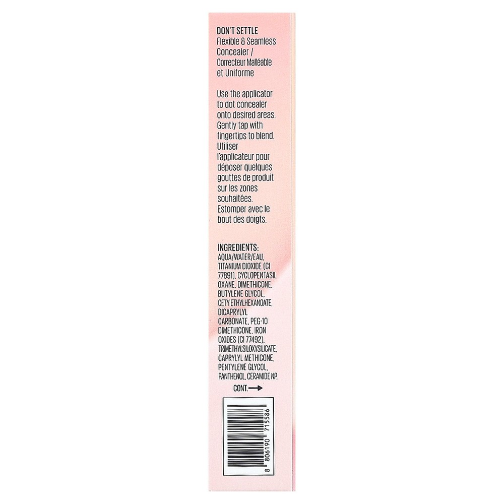 Don't Settle, Flexible & Seamless Concealer, 04 Waffles, 0.24 oz (7 g)