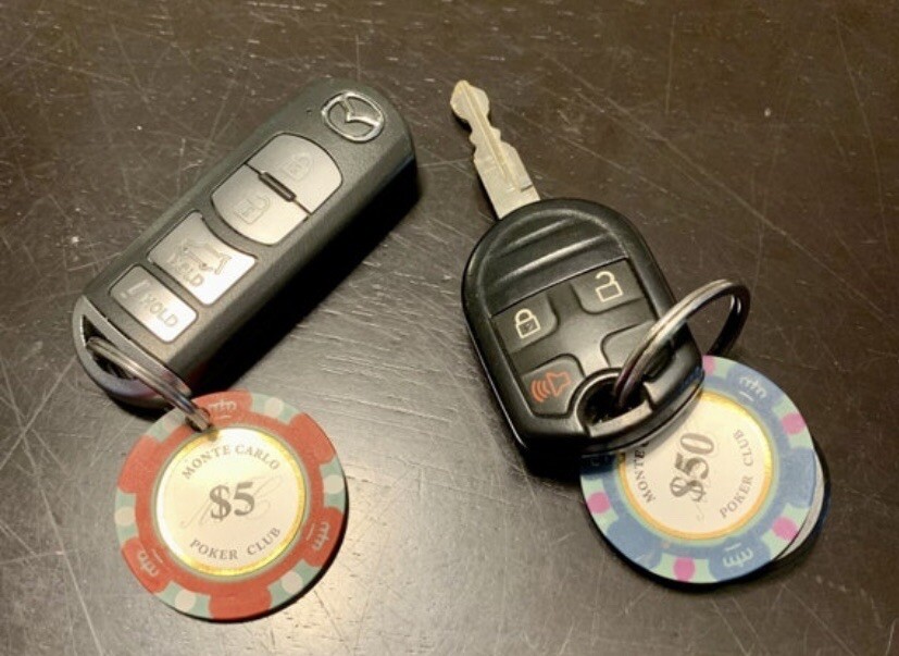 Poker Chip Key Ring/Zipper Pull