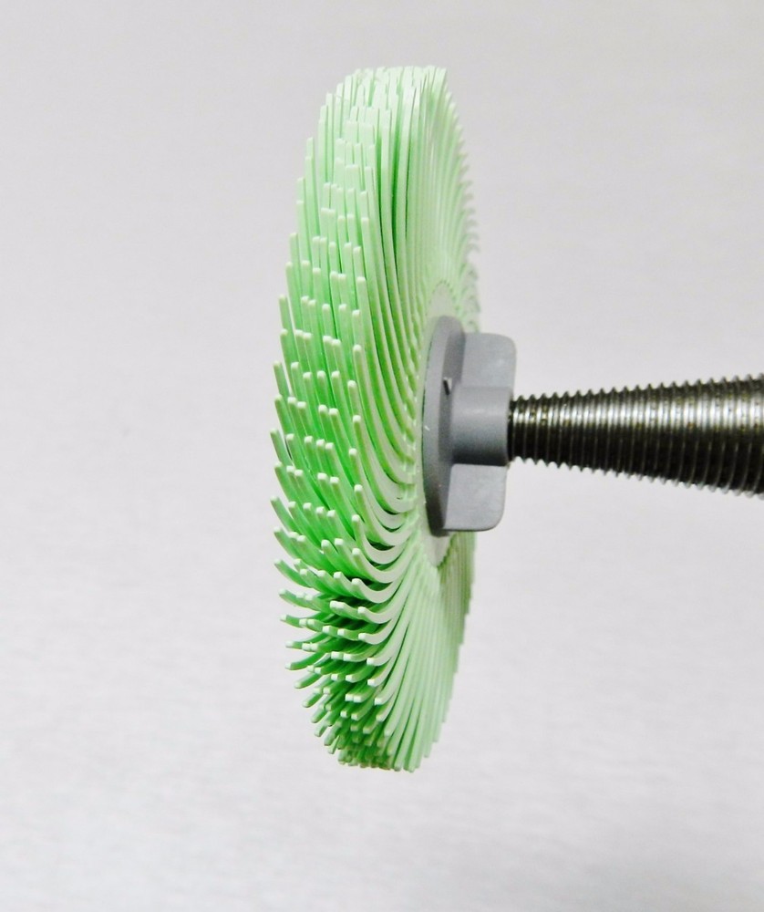 3M Radial Bristle Disc Brush Plastic Hub Spindle Adapter Foredom JoolTool Left