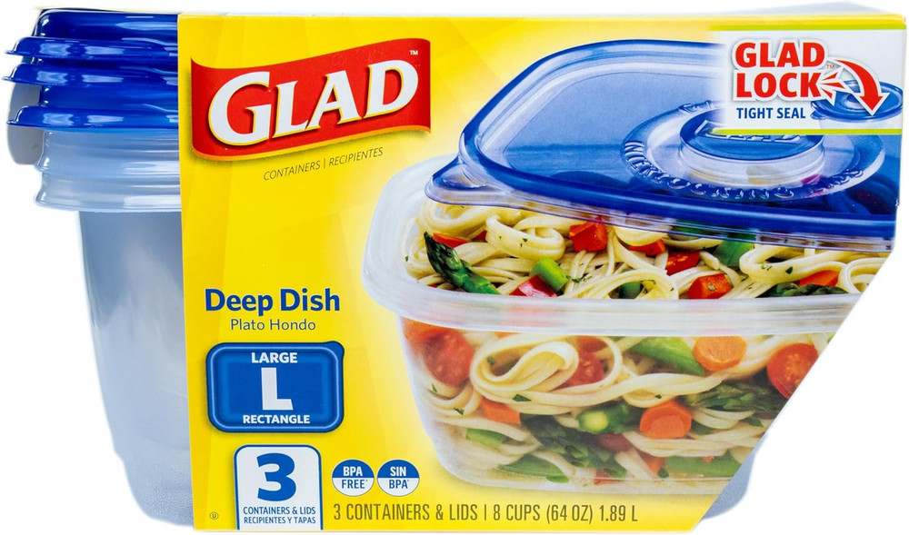 ware Deep Dish Food Storage Containers, Large Rectangle - Meal Container Holds u