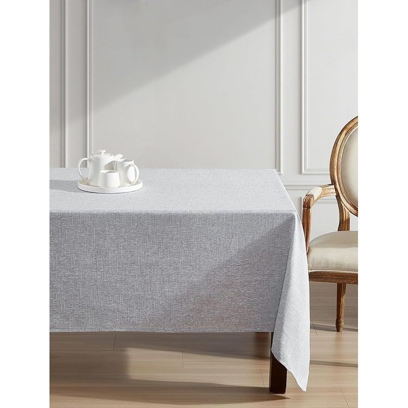 Elegant Polyester Tablecloth Rectangular Formal Casual Dining Events 10-12 Seats