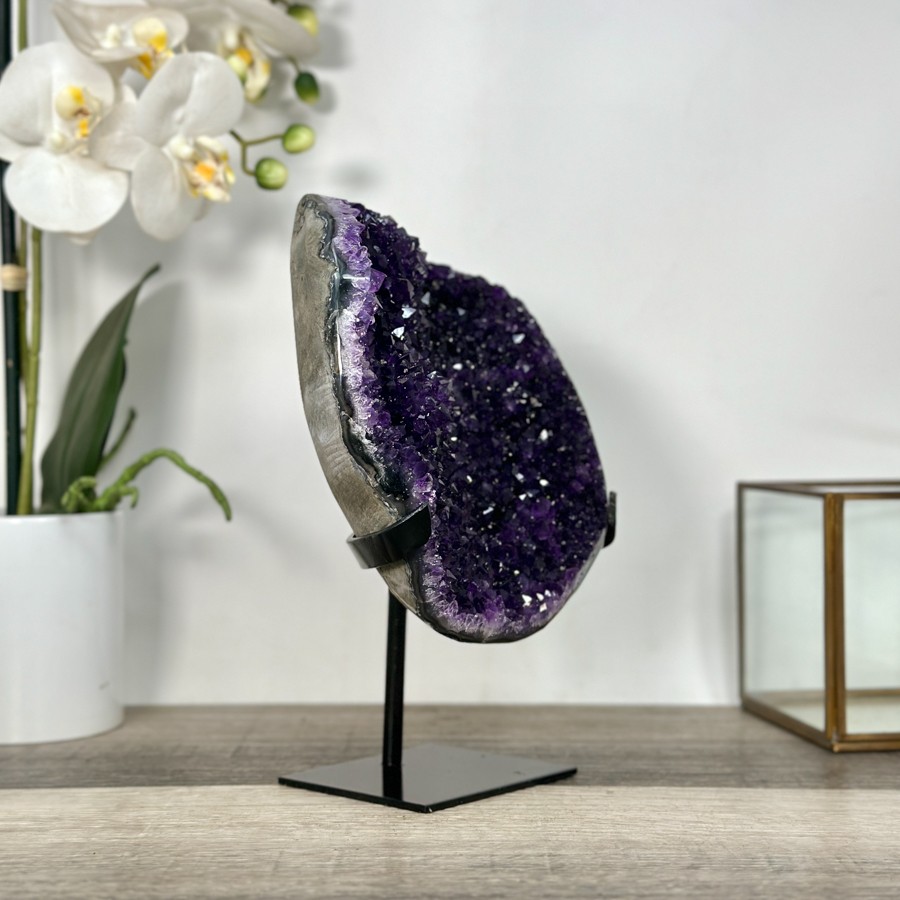 Amethyst Crystal Cluster with Deep Purple Points. MWS2693