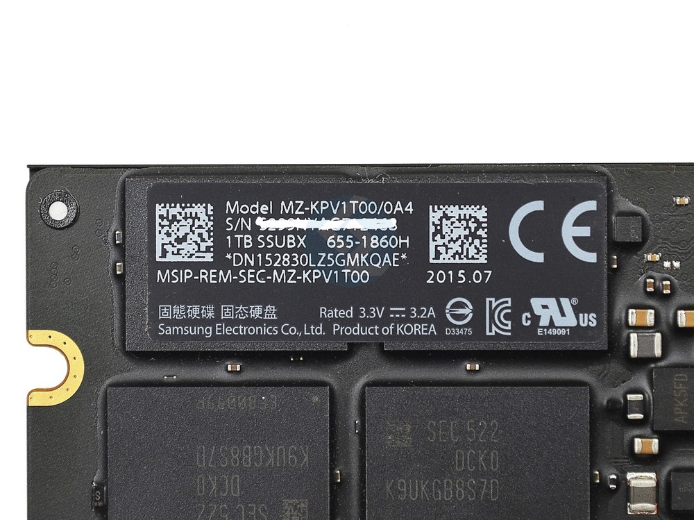 1TB SSD Solid State Hard Drive 655-1860H for Mac Pro A1481 2013