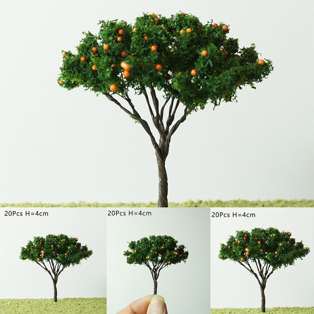 DIY Model Trees O Scale 20 Pcs Architecture Tree Orange Fruit Tree Model Replace