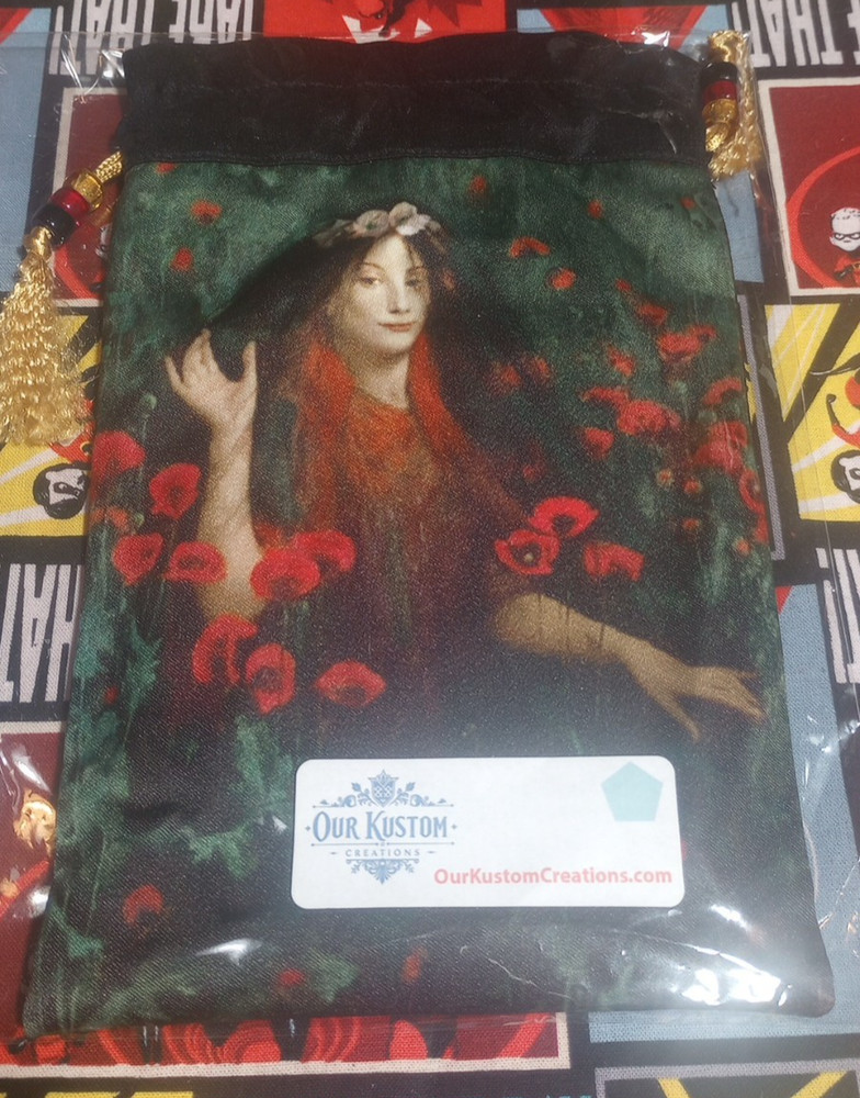 Baba Studio Baba Barock Draw String Tarot Bag OOP 1st Ed.  No Tag - Red Flowers