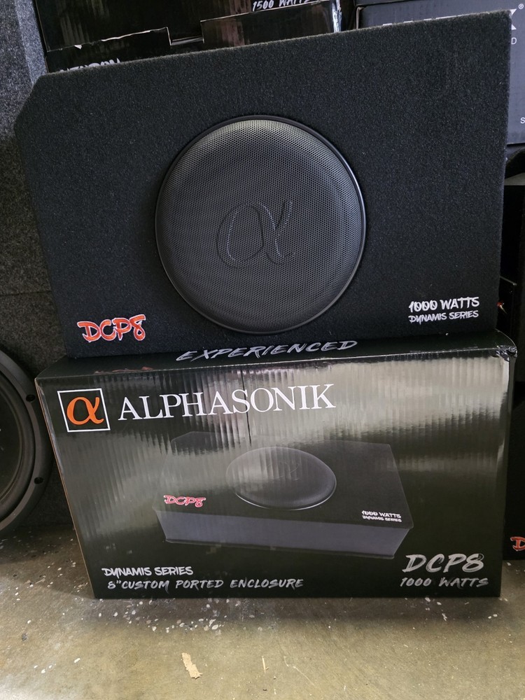 Dcp 8" Alphasonik Subwoofer With Mini Ported Box Black PAIR