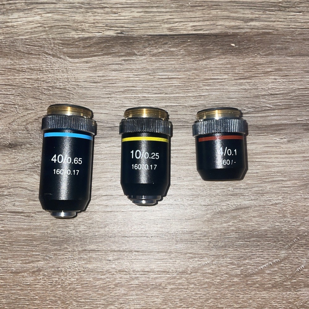 Microscope Objective Lens 3 Total From Same Microscope