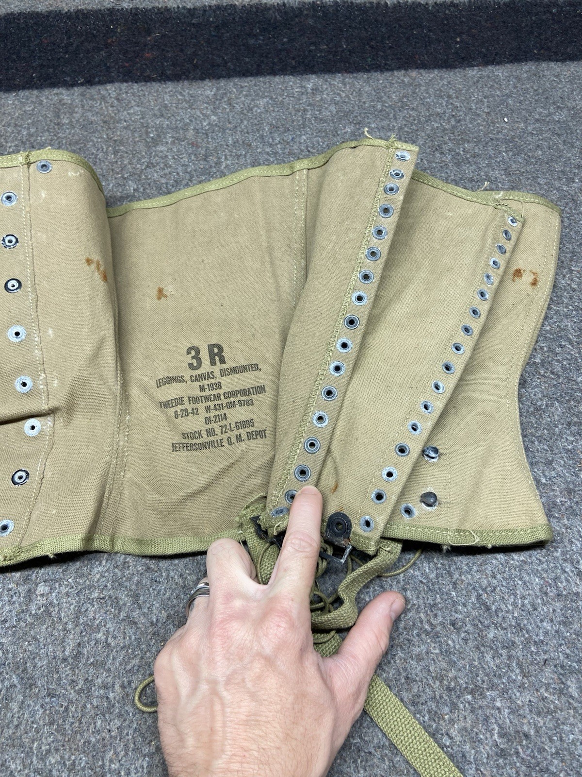 VTG WW2 Era US Army M1938 Field Leggings Gaiters Various Sizes AS IS