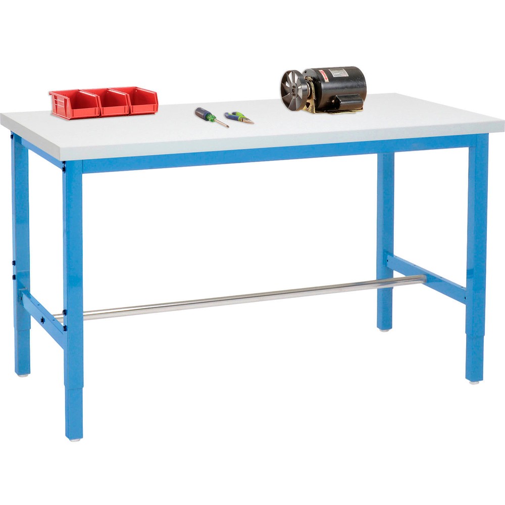 Production Workbench - Plastic Laminate Square Edge - Blue 60"W x 30"D