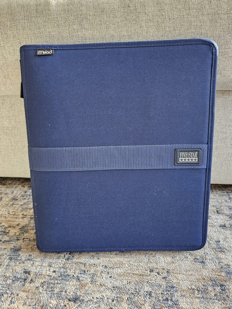 Vintage Mead Five Star Zipper Binder