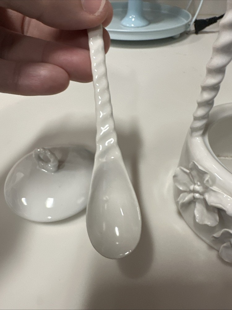 Anthropologie Sugar Container White