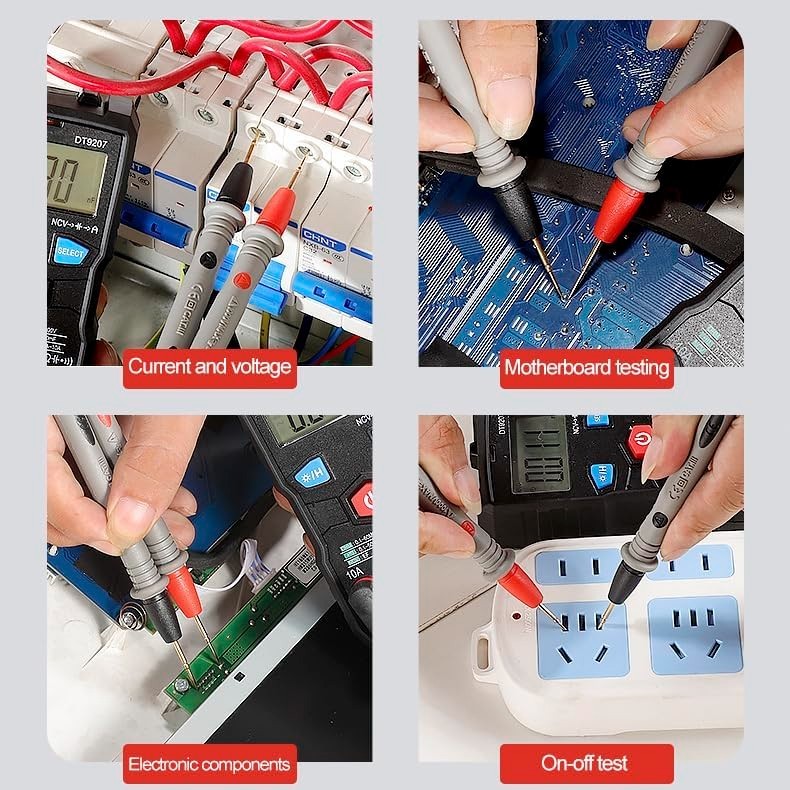Precision Gold-Plated Leads for Voltage, Current, and Resistance Testing