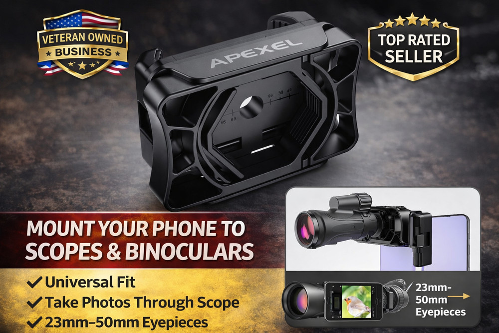 Cell Phone Telescope Adapter – Universal Phone Holder for Scope & Binocular