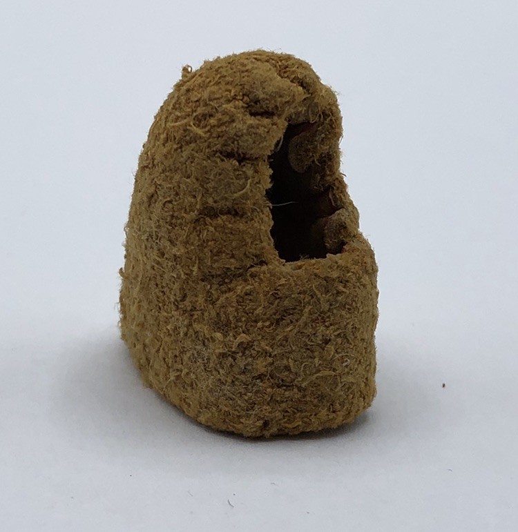 Antique Primitive Leather ￼Sewing Thimble, Vintage Finger Guard