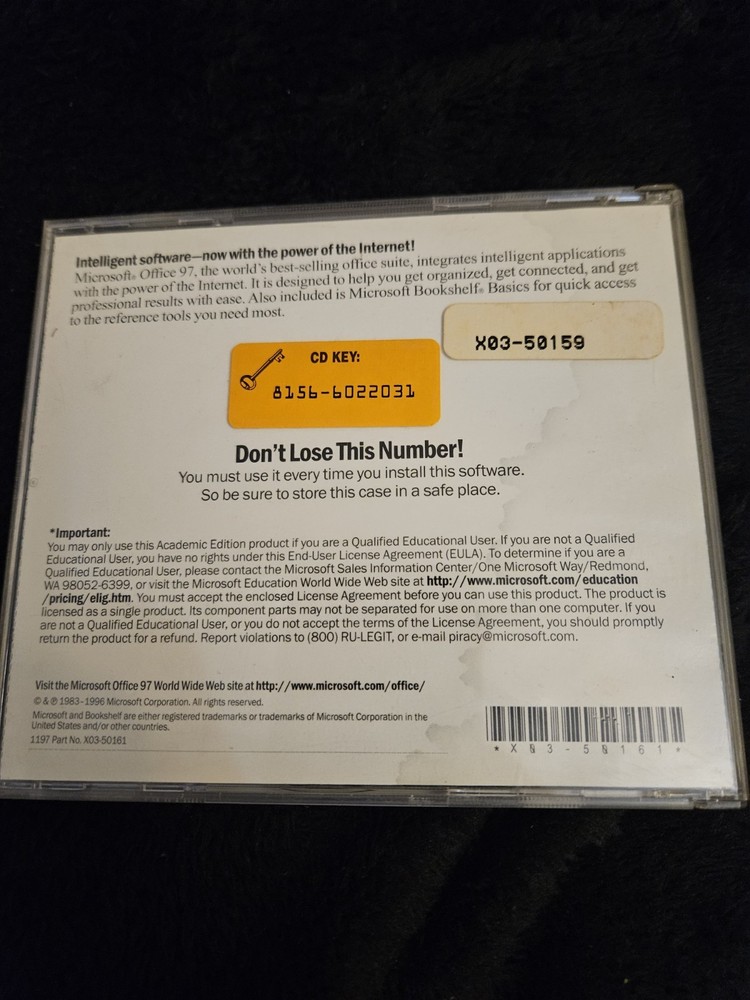 Microsoft Office 97 Professional Edition + Bookshelf - Tested Works