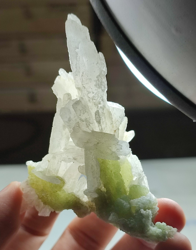 Calcite With Prehnite Nice Color & Termination-Afg.