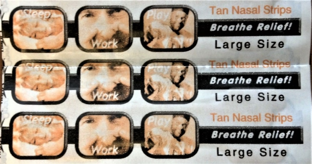 SLEEP-WORK-PLAY Large Tan Nasal Strips - 300 Pieces