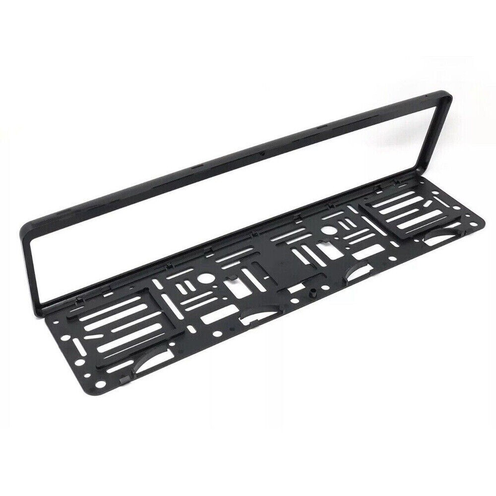 US 1-2 Pack High Quality Black European Size License Plate Frame Holder