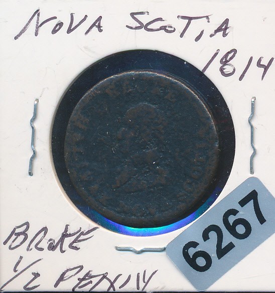 NOVA SCOTIA - CANADA - 1/2 PENNY #6267