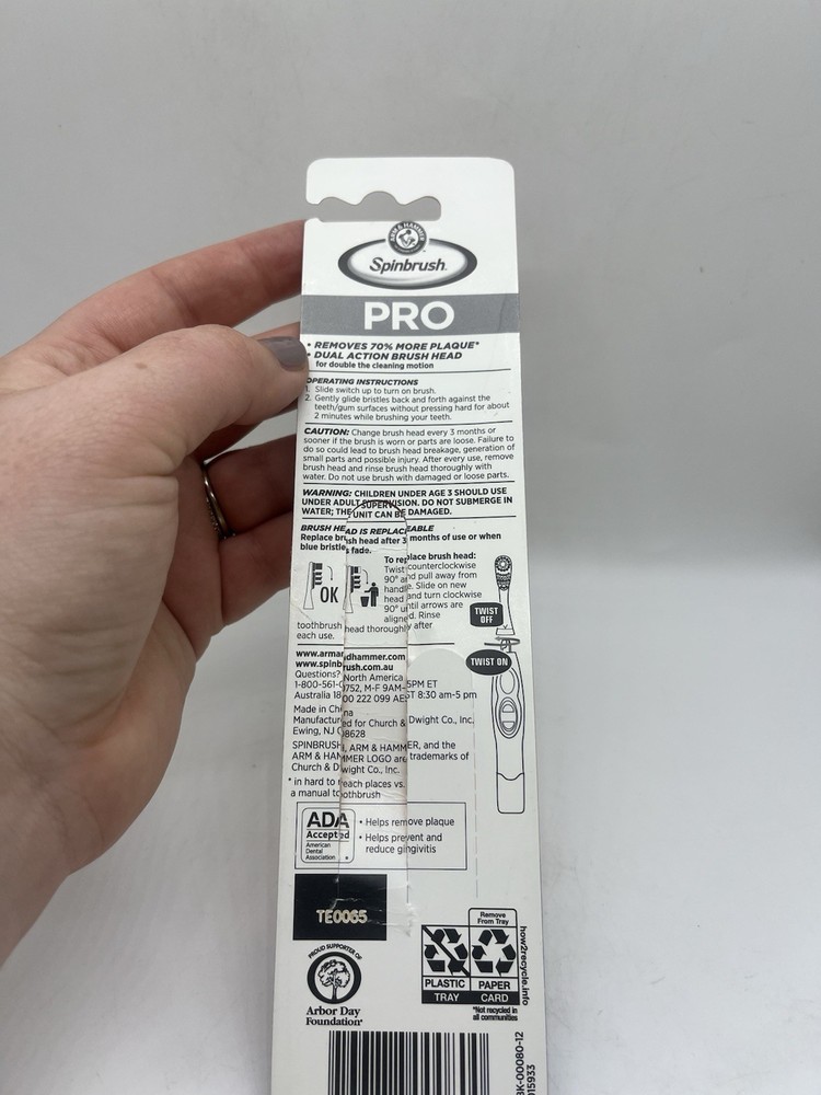Arm & Hammer Spinbrush Pro Clean Soft Replacement Toothbrush Head 1 Pc