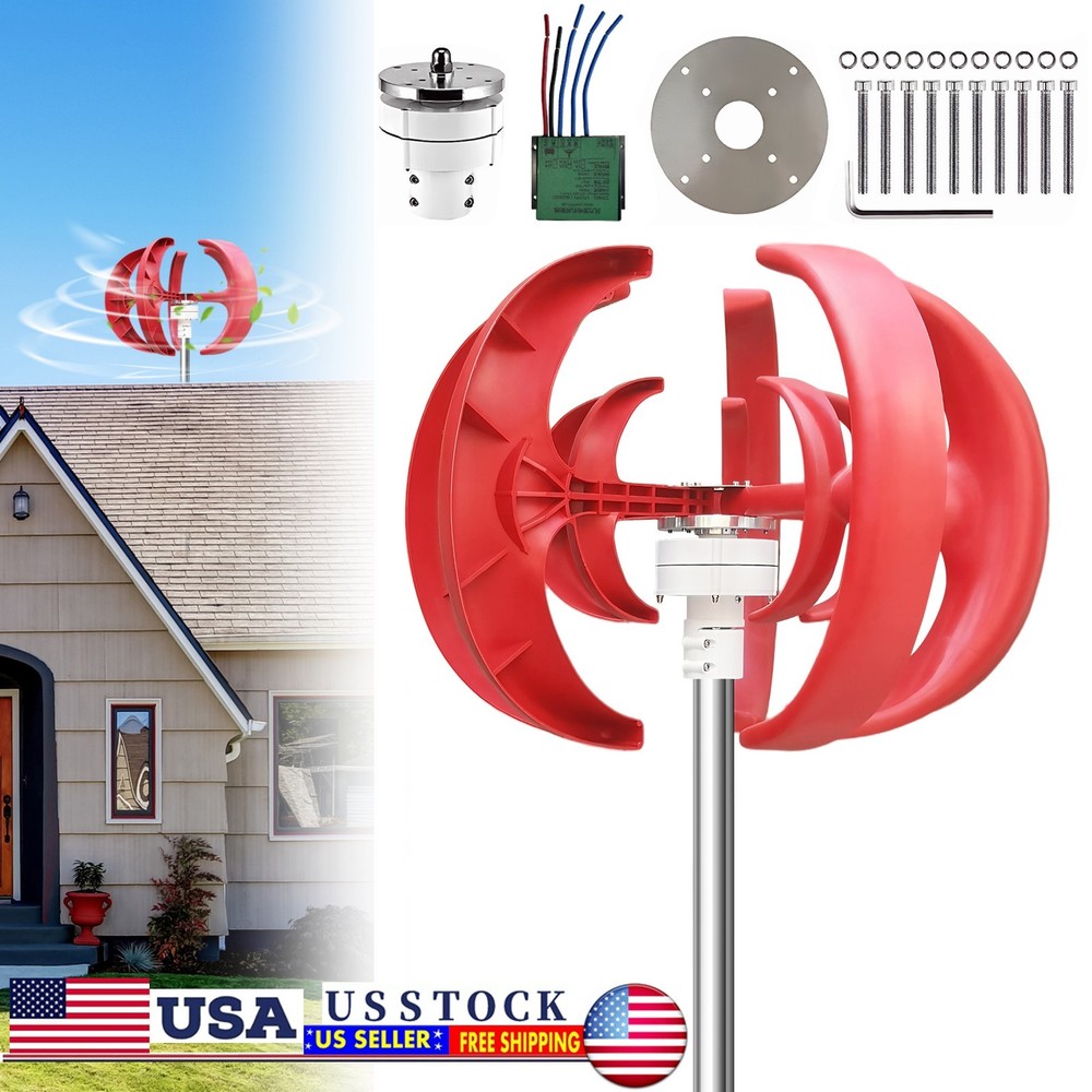 1200W 12V Vertical Axis Wind Power Turbine Generator Controller Home Windmill